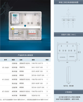 【單相三表位電表箱】?jī)r(jià)格,廠家,圖片,配電箱,浙江南騰電氣-